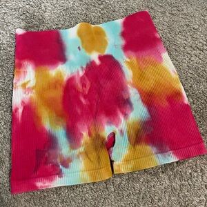Tie dye workout shorts